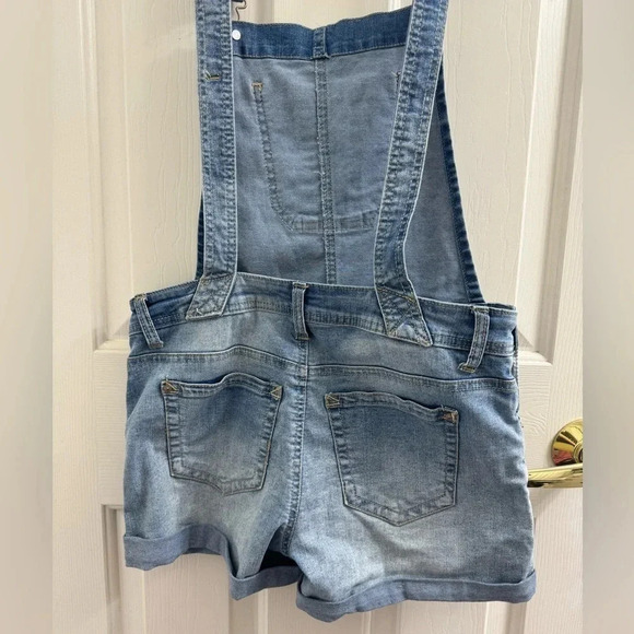 WALLFLOWER | Denim Jeans Overall Shorts Small - Picture 6 of 10